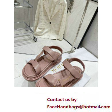 Dior D-Wave Sandals in Lambskin Dusty Pink 2023