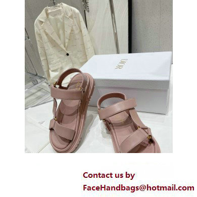 Dior D-Wave Sandals in Lambskin Dusty Pink 2023