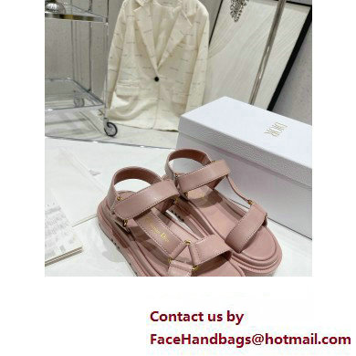 Dior D-Wave Sandals in Lambskin Dusty Pink 2023