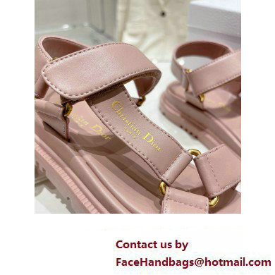 Dior D-Wave Sandals in Lambskin Dusty Pink 2023