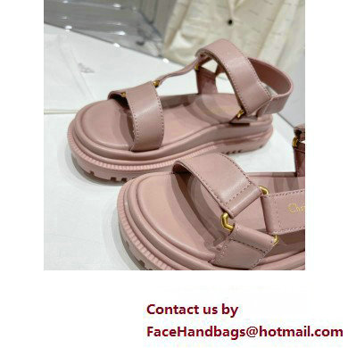 Dior D-Wave Sandals in Lambskin Dusty Pink 2023