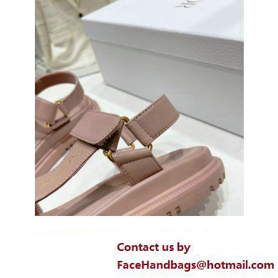 Dior D-Wave Sandals in Lambskin Dusty Pink 2023