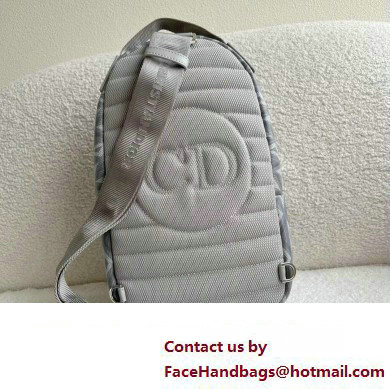 Dior Gray CD Diamond Canvas Mini Rider Sling Bag 2023