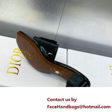 Dior Heel 3.5cm Day Slides in Patent Calfskin Black 2023