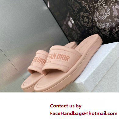 Dior Heel 3cm Every-D Slides in Embossed Lambskin Pink 2023