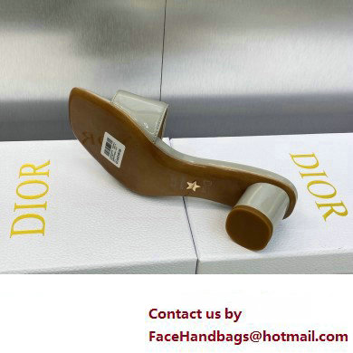 Dior Heel 4.5cm C'est Slides Patent Calfskin Gray 2023