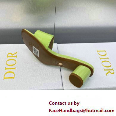 Dior Heel 4.5cm C'est Slides Patent Calfskin Green 2023