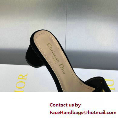 Dior Heel 4.5cm C'est Slides Velvet Black 2023