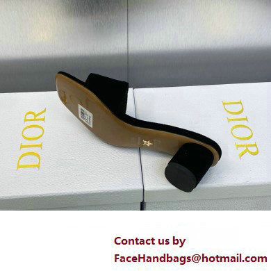 Dior Heel 4.5cm C'est Slides Velvet Black 2023