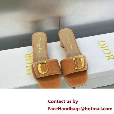 Dior Heel 4.5cm C'est Slides Velvet Nude Pink 2023