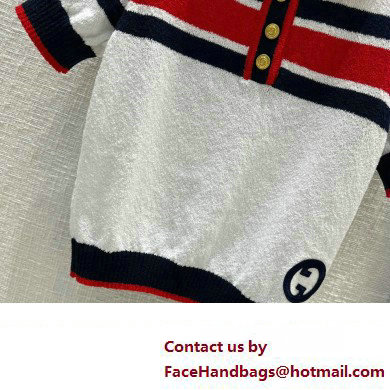 GUCCI Cotton striped polo top 743308 2023