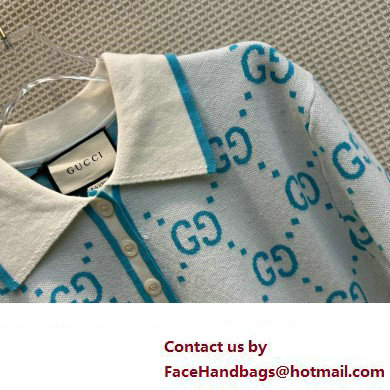 GUCCI GG knit cotton piquet polo 741962 2023