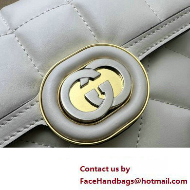 Gucci Deco mini shoulder bag 741457 in quilted Leather White 2023