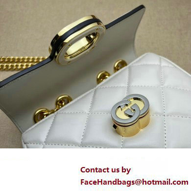 Gucci Deco mini shoulder bag 741457 in quilted Leather White 2023