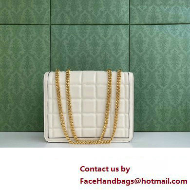 Gucci Deco small shoulder bag 740834 in quilted Leather White 2023