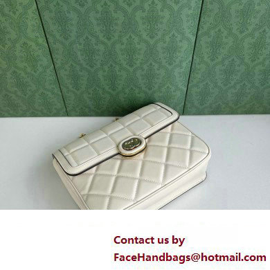 Gucci Deco small shoulder bag 740834 in quilted Leather White 2023