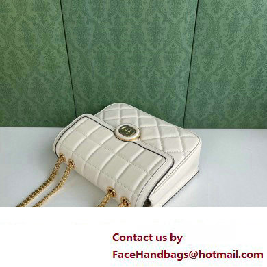 Gucci Deco small shoulder bag 740834 in quilted Leather White 2023