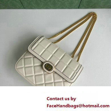 Gucci Deco small shoulder bag 740834 in quilted Leather White 2023