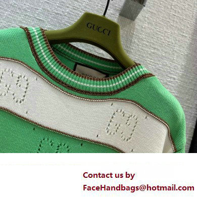 Gucci Striped GG cotton sweater 2023