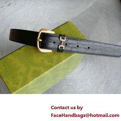 Gucci Width 3cm Caiman belt with crystal Horsebit 01 2023