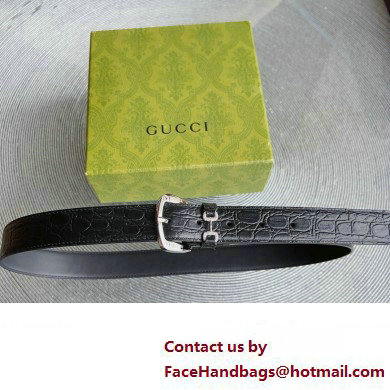 Gucci Width 3cm Caiman belt with crystal Horsebit 02 2023