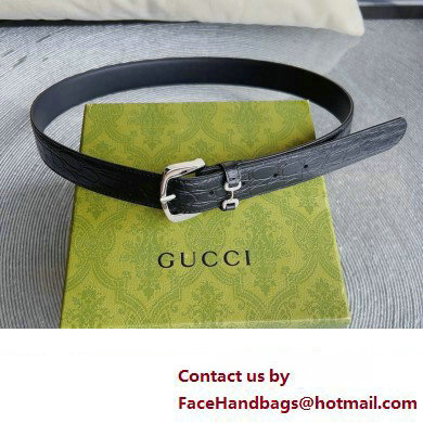 Gucci Width 3cm Caiman belt with crystal Horsebit 02 2023