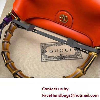 Gucci leather Diana large shoulder bag 746245 Orange 2023