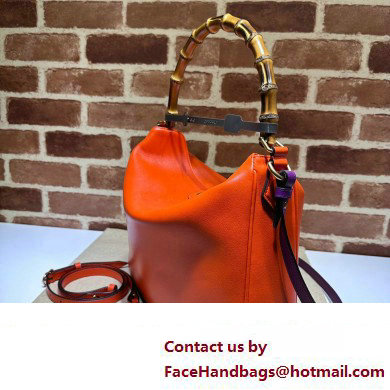 Gucci leather Diana large shoulder bag 746245 Orange 2023