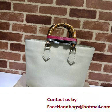 Gucci leather Diana medium tote bag 750394 White 2023