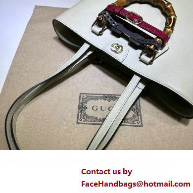 Gucci leather Diana medium tote bag 750394 White 2023