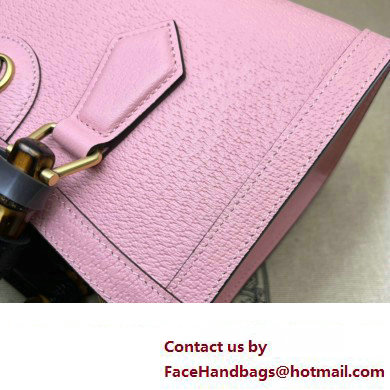 Gucci leather Diana small shoulder bag 735153 Pink 2023