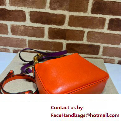 Gucci leather Diana small shoulder bag 746251 Orange 2023