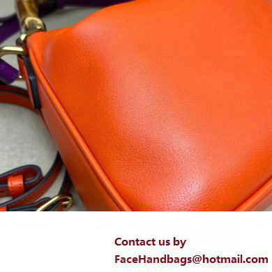 Gucci leather Diana small shoulder bag 746251 Orange 2023