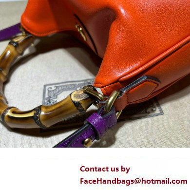 Gucci leather Diana small shoulder bag 746251 Orange 2023