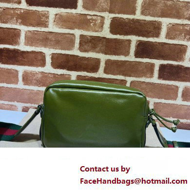 Gucci leather Shoulder bag with tonal Double G 725696 Green 2023