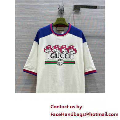 Gucci mushroom print jersey T-shirt 753307 2023