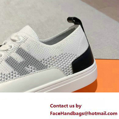 Hermes Knit and calfskin Deep Women/Men Sneakers 03 2023