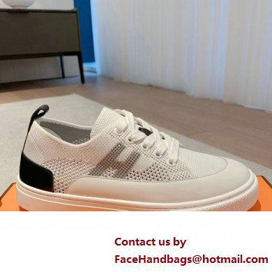 Hermes Knit and calfskin Deep Women/Men Sneakers 03 2023