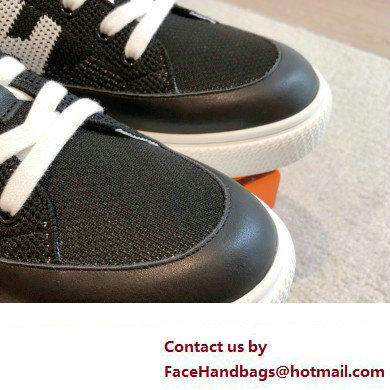 Hermes Knit and calfskin Deep Women/Men Sneakers 05 2023