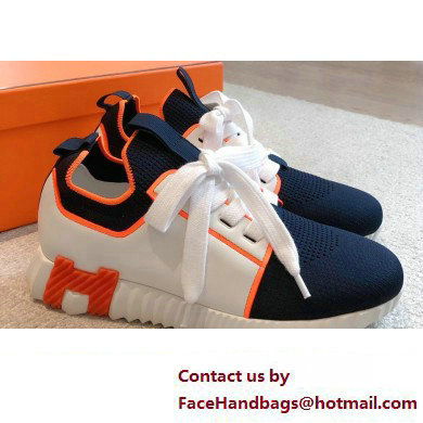 Hermes Knit and calfskin Depart Women/Men Sneakers 01 2023