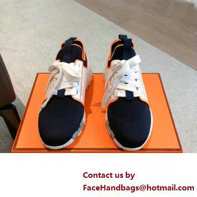 Hermes Knit and calfskin Depart Women/Men Sneakers 01 2023