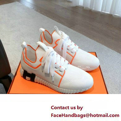 Hermes Knit and calfskin Depart Women/Men Sneakers 02 2023