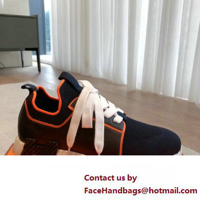 Hermes Knit and calfskin Depart Women/Men Sneakers 03 2023