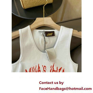 LOEWE Anagram tank top in cotton white/Multicolor 2023