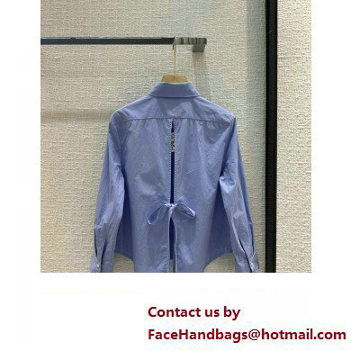 LOEWE Anagram trapeze shirt in cotton poplin BABY BLUE 2023