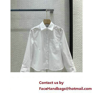 LOEWE Anagram trapeze shirt in cotton poplin WHITE 2023