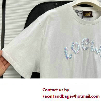 LOEWE bubble T-shirt in cotton WHITE 2023