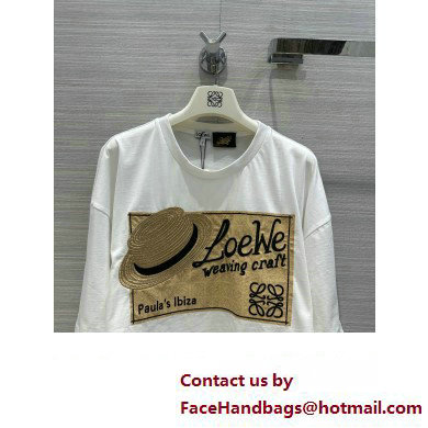 LOEWE hat T-shirt in cotton white 2023