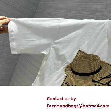 LOEWE hat T-shirt in cotton white 2023