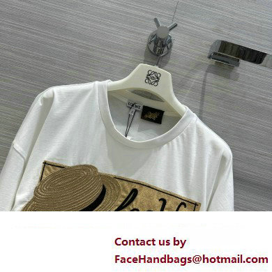 LOEWE hat T-shirt in cotton white 2023